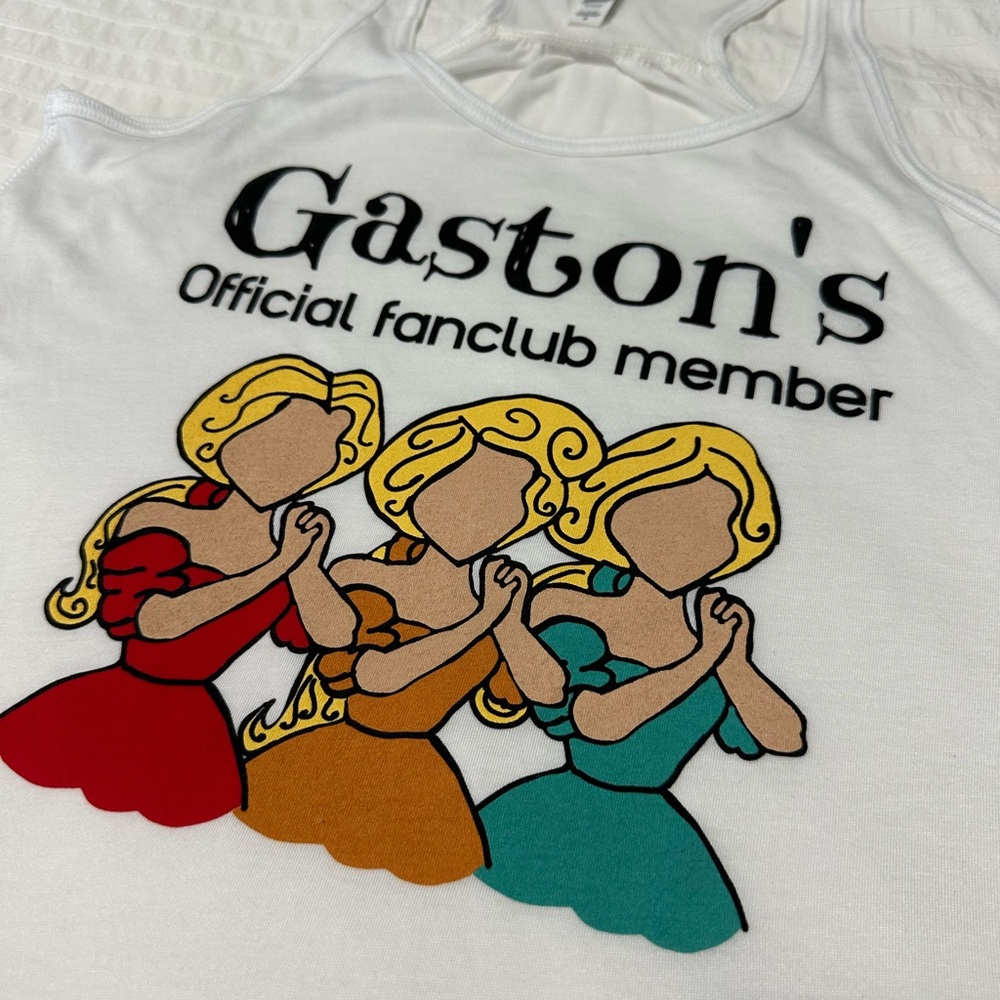 Women’s Gaston’s Fan club member tank top, medium.
